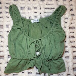 Vestique Green Crop Top with Stylish Design